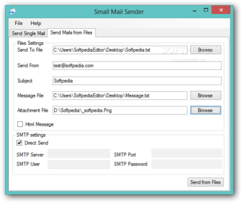 Small Mail Sender Portable screenshot 2