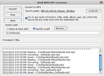 Small WMA MP3 Converter screenshot 3