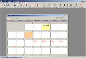 Smart Calendar Software screenshot 2