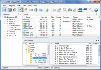 Smart CD Catalog Professional screenshot