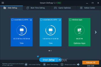 Smart Defrag Portable screenshot