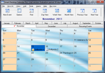 Smart Desktop Calendar Pro screenshot