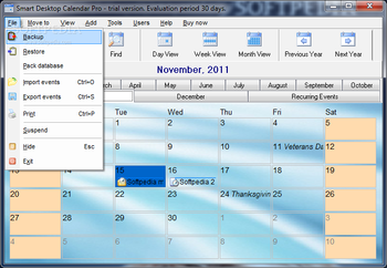 Smart Desktop Calendar Pro screenshot 2