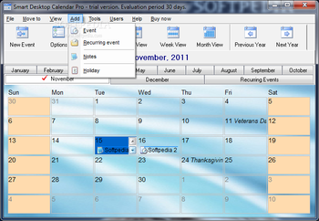 Smart Desktop Calendar Pro screenshot 3
