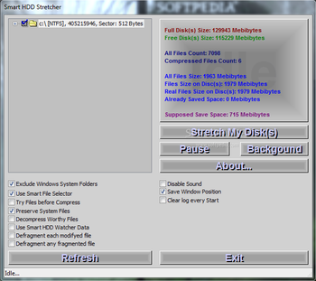 Smart HDD Stretcher screenshot