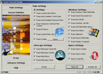 Smart Internet Eraser screenshot 3