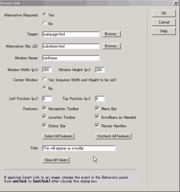 Smart Link for Dreamweaver screenshot 2