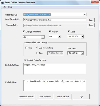 Smart Offline Sitemap Generator screenshot