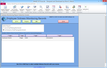 SMART - Sickness Monitoring and Absenteeism Records and Trends screenshot 3