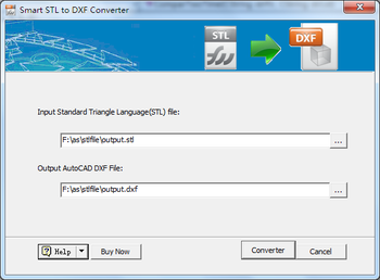 Smart STL to DXF Converter screenshot