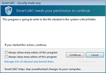 Smart UAC Replacement screenshot 2