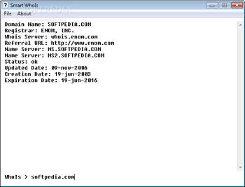 Smart WhoIs screenshot