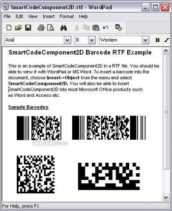 SmartCodeComponent2D Barcode screenshot 2