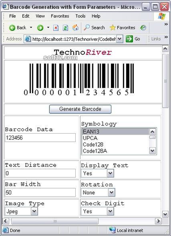 SmartCodeWebControl screenshot 2