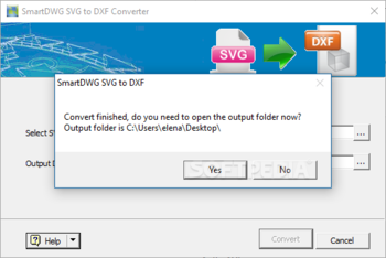 SmartDWG SVG to DXF Converter screenshot 2