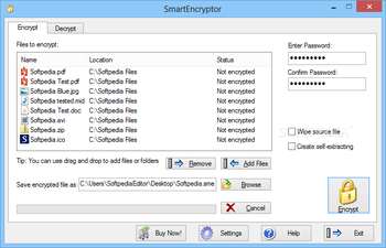 SmartEncryptor screenshot