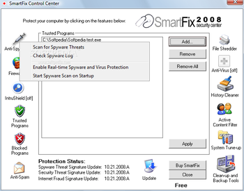 SmartFix Security Center 2008 screenshot 2