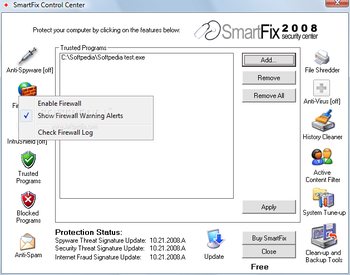 SmartFix Security Center 2008 screenshot 3