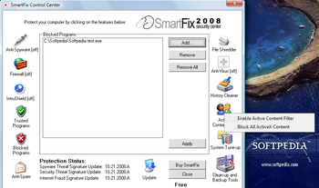 SmartFix Security Center 2008 screenshot 5