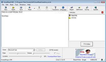 SmartRead screenshot