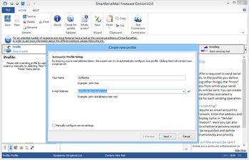 SmartSerialMail Freeware Edition screenshot 2