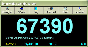 SmartWeigh WeightServer screenshot