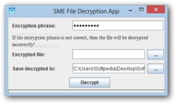 SME File Decryption App screenshot