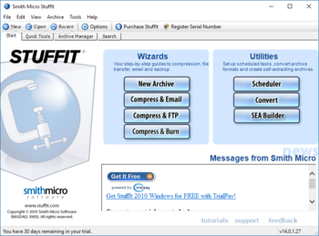 Smith Micro StuffIt (formerly StuffIt Deluxe 2010) screenshot
