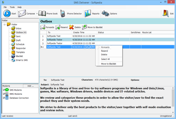 SMS Deliverer Ultimate screenshot