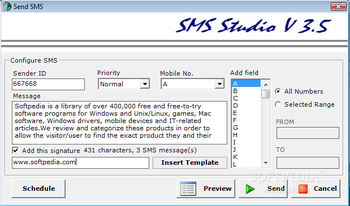 SMS Studio screenshot 2