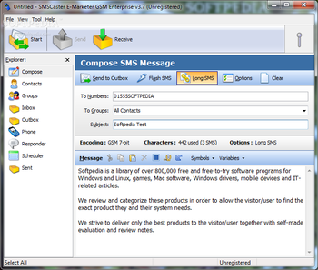 SMSCaster E-Marketer Enterprise screenshot