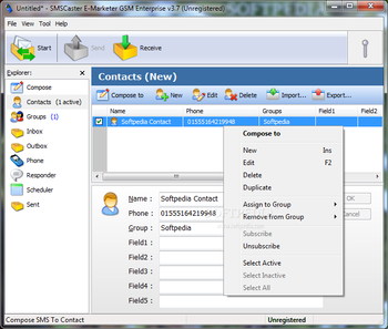 SMSCaster E-Marketer Enterprise screenshot 2