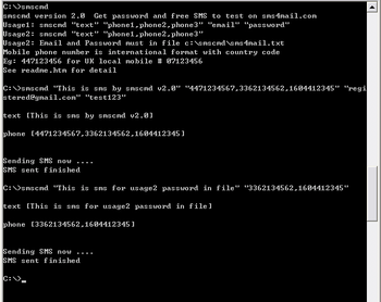SMSCMD screenshot 2