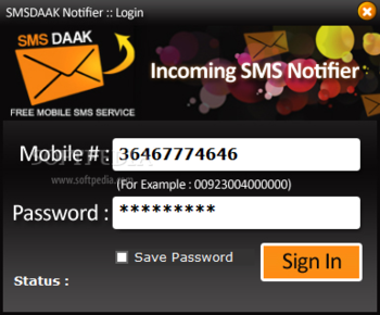 SMSDAAK Notifier screenshot