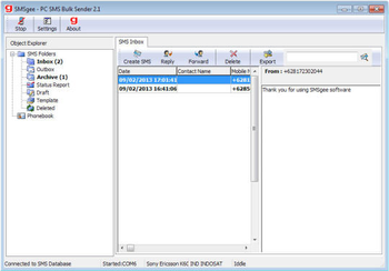 SMSgee PC SMS Bulk Sender screenshot