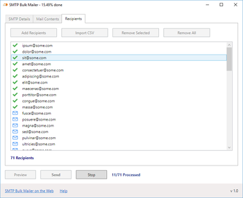 SMTP Bulk Mailer screenshot