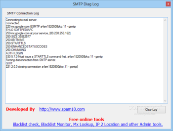 SMTP Diag Tool screenshot 2