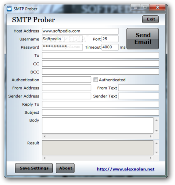 SMTP Prober screenshot