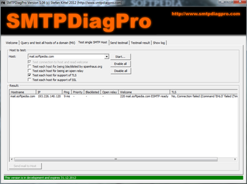 SMTPDiagPro screenshot 2
