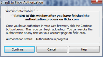 SnagIt Flickr Output screenshot