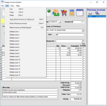 Snappy Invoice System screenshot 3