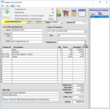 Snappy Invoice System screenshot 4