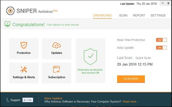 Sniper Antivirus screenshot