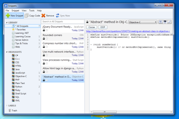 Snippets screenshot 2