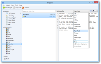Snippets screenshot 2