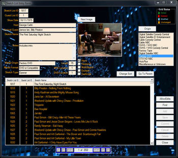 SNL Database screenshot 2