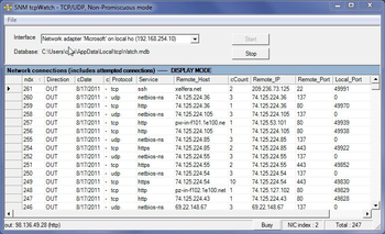 SNM tcpWatch screenshot 3