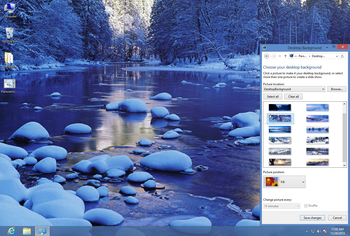 Snow Panoramic Theme screenshot