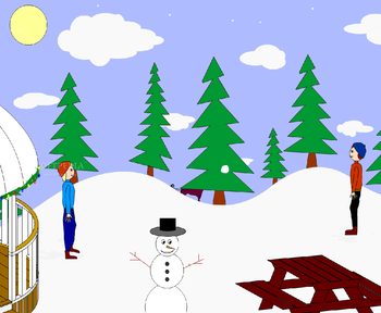 Snowball Fight Screensaver screenshot