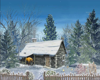 Snowy Hut - Animated Screensaver screenshot